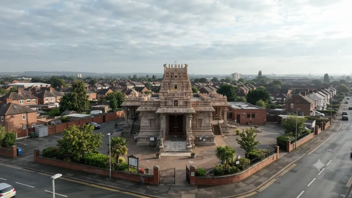 Approaching Sri Ramalayam from above